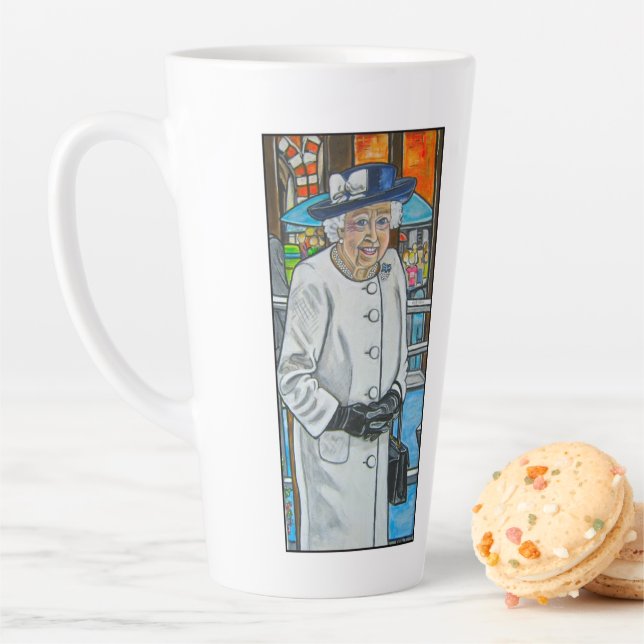 Queen Elizabeth At Paddington Station Milchtasse (Beispiel)