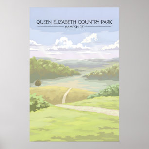 Queen Elizabeth Country Park Hampshire Reise Poster
