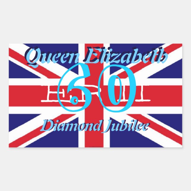 Queen Elizabeth Diamond Jubilee Aufkleber (Vorderseite)