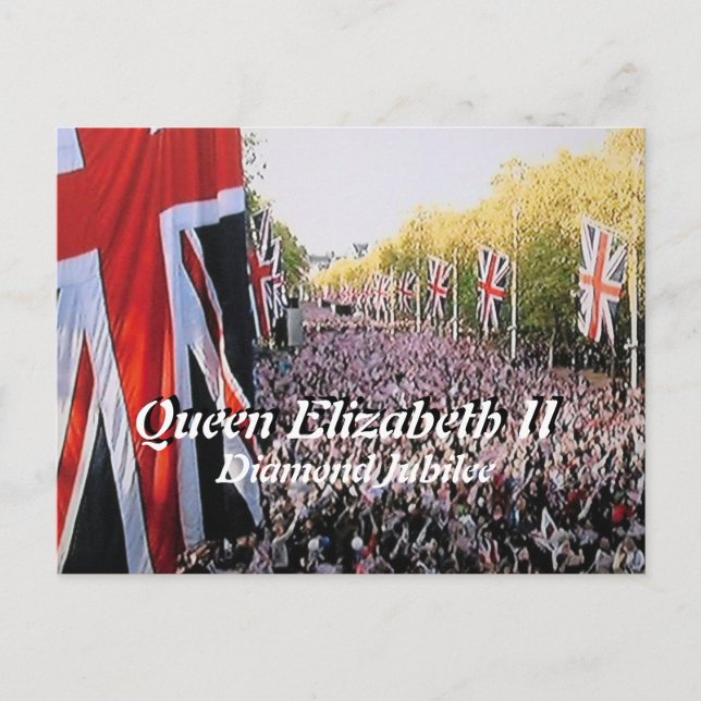 Queen Elizabeth Diamond Jubilee Postkarte (Vorderseite)