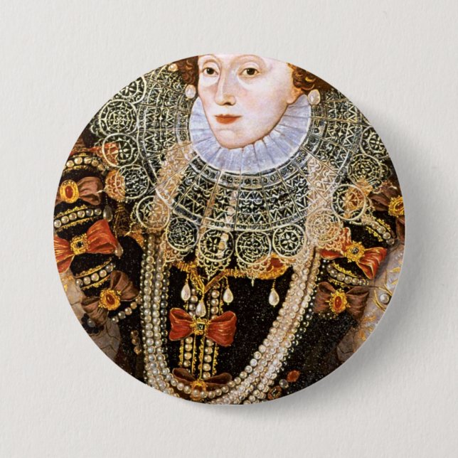 Queen Elizabeth I Button (Vorderseite)