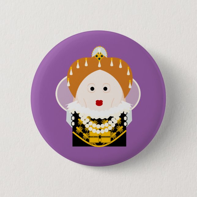 Queen Elizabeth I Button (Vorderseite)