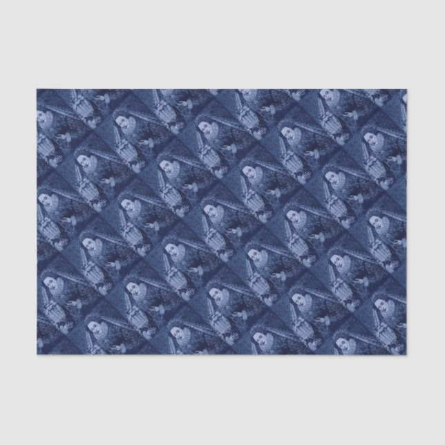 Queen Elizabeth I in blue print Seidenpapier (Vorderseite)