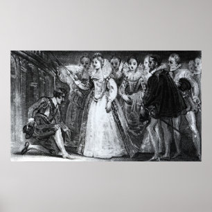 Queen Elizabeth I Knighting Francis Drake Poster