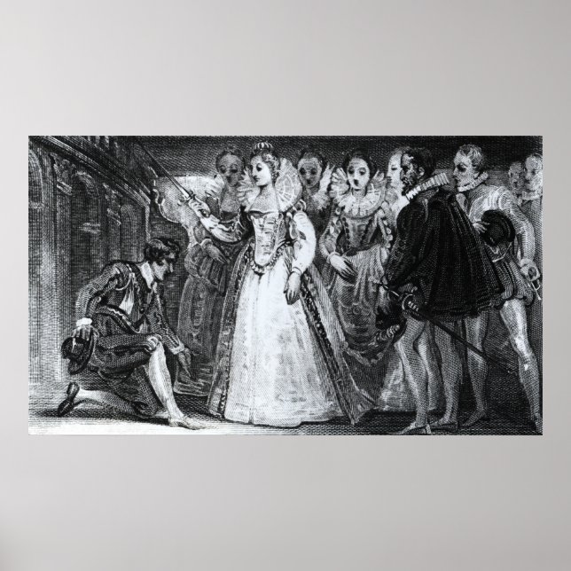 Queen Elizabeth I Knighting Francis Drake Poster (Vorne)