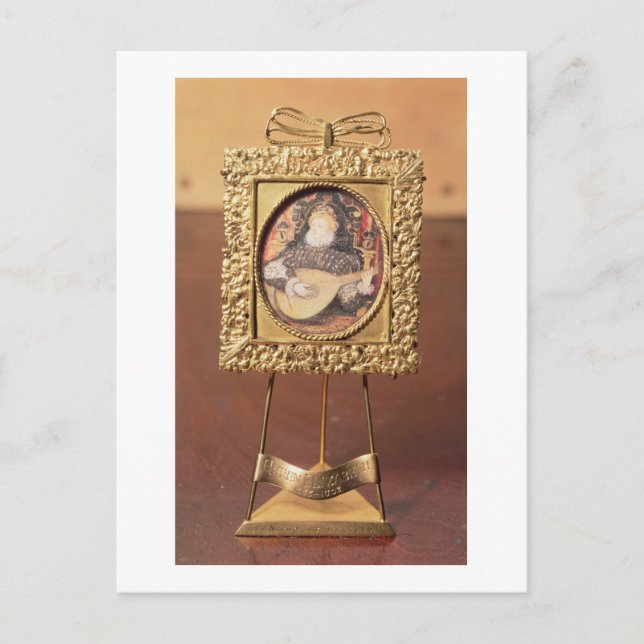 Queen Elizabeth I. spielte die Laute (Miniatur ink Postkarte (Vorderseite)