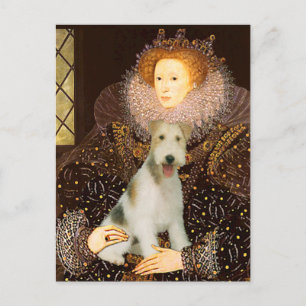 Queen Elizabeth I. - Wire Fox Terrier #1 Postkarte