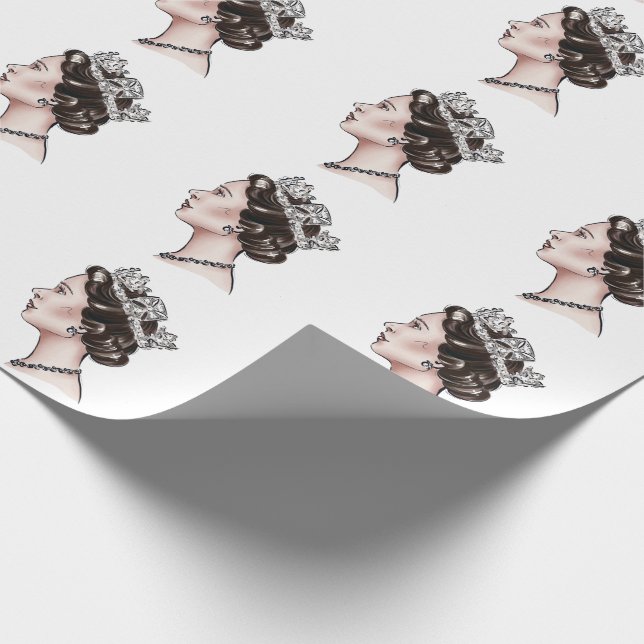 Queen Elizabeth II Geschenkpapier (Ecke)