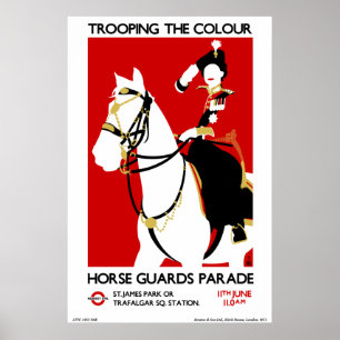Queen Elizabeth II London Trooping the Color Pos Poster