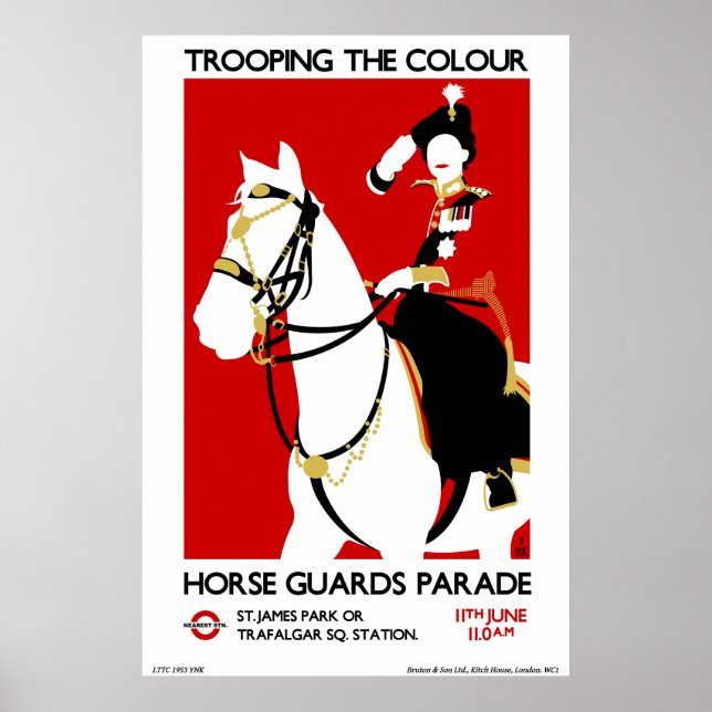 Queen Elizabeth II London Trooping the Color Pos Poster (Vorne)