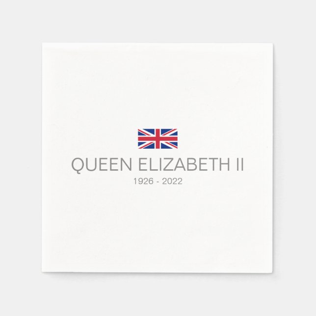 Queen Elizabeth II Paper Napkin Serviette (Vorderseite)