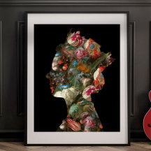Queen Elizabeth II Silhouette Blume Mittel