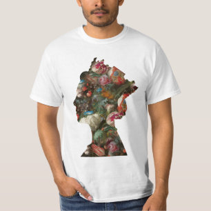 Queen Elizabeth II Silhouette Blume T-Shirt