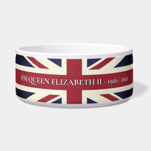 Queen Elizabeth II Union Jack Pet Bowl Napf