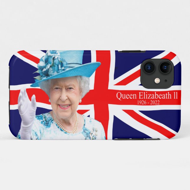 Queen Elizabeth ll iPhone Case (Rückseite (Horizontal))