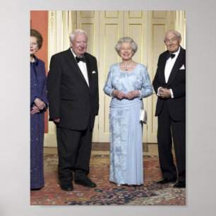Queen Elizabeth ll, Tony Blair, Margaret Thatcher Poster
