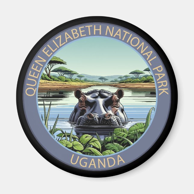 Queen-Elizabeth-Nationalpark Uganda Magnet (Vorne)