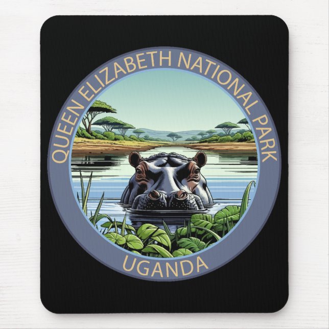 Queen-Elizabeth-Nationalpark Uganda Mousepad (Vorne)