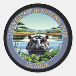 Queen-Elizabeth-Nationalpark Uganda Runder Aufkleber