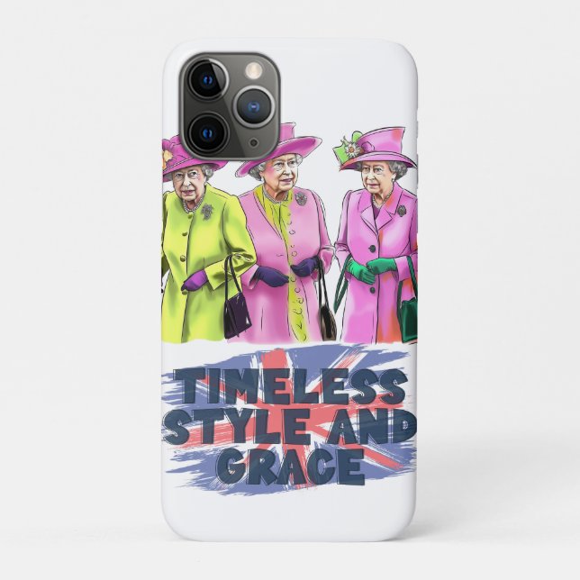Queen Elizabeth - Zeitloser Stil und Grace Case-Mate iPhone Hülle (Rückseite)