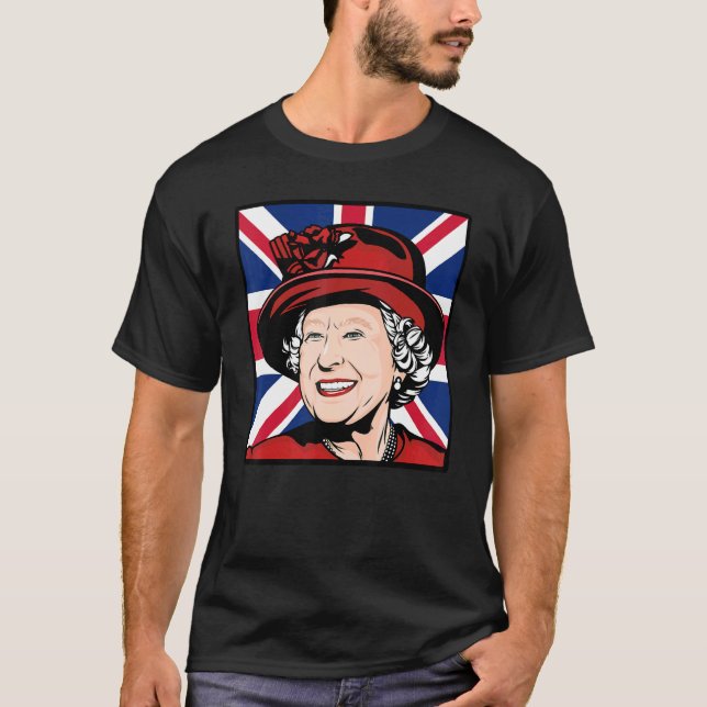 Queen Elizabeth's II British Crown Majesty Queen E T-Shirt (Vorderseite)