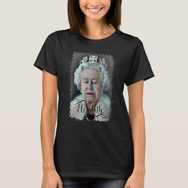Queen Elizabeth's II British Crown Majesty Queen E T-Shirt (Vorderseite)