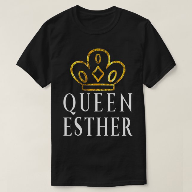Queen Esther Gold Crown Purim Kostüm Premium  T-Shirt (Design vorne)