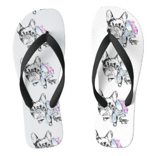 Queen Fi, French Bulldog Flip Flops