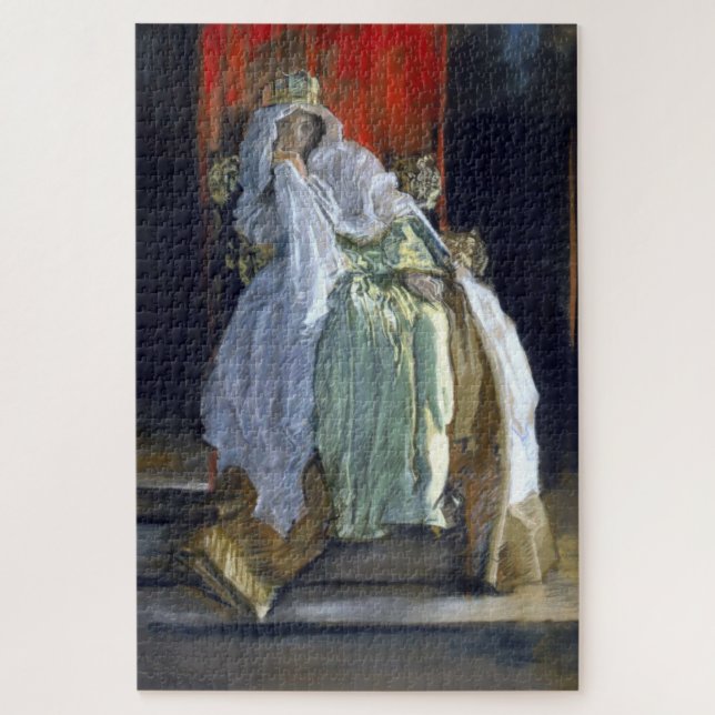 Queen Gertrude (von Edwin Austin Abbey) Puzzle (Vertikal)