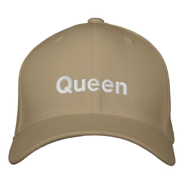 Queen Girl's Women's Flexfit Wool Trucker Bestickte Baseballkappe (Vorderseite)