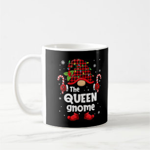 Queen Gnome Buffalo Karierte Weihnachtsbaumfamilie Kaffeetasse
