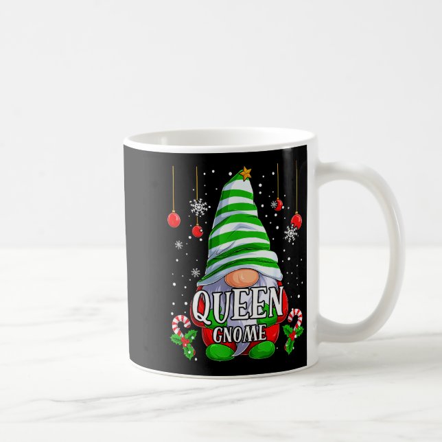 Queen Gnome Christmas Pajamas Matching Family Grou Kaffeetasse (Rechts)