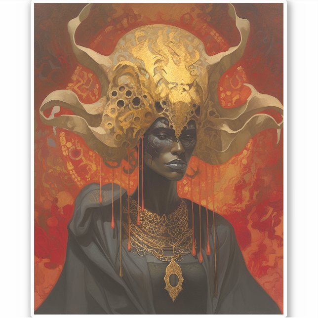 Queen Goddess Fantasy Art Aufkleber (Vorderseite)