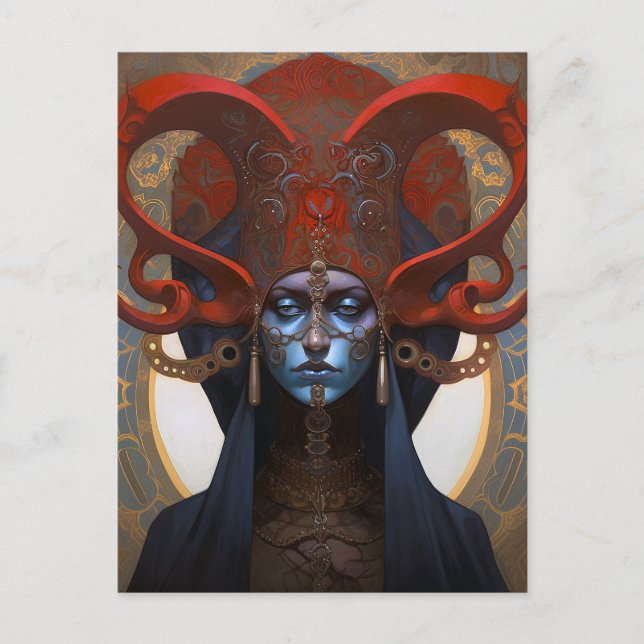 Queen Goddess Fantasy Art Postkarte (Vorderseite)