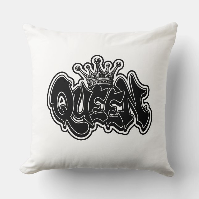 Queen Graffiti Design Kissen (Vorderseite)