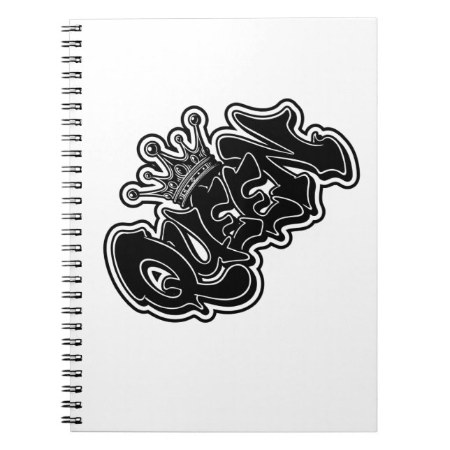 Queen Graffiti Design Notizblock (Vorderseite)
