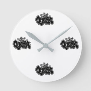 Queen Graffiti Design Runde Wanduhr