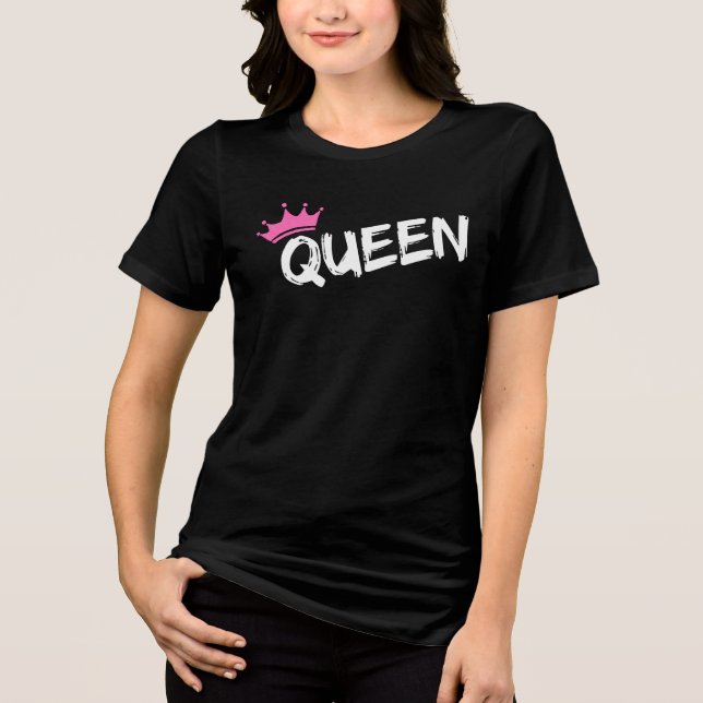 Queen Graphic Design Tri-Blend Shirt (Vorderseite)