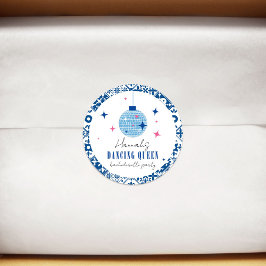 Queen greek Musical Disco Bacheloretto Runder Aufkleber