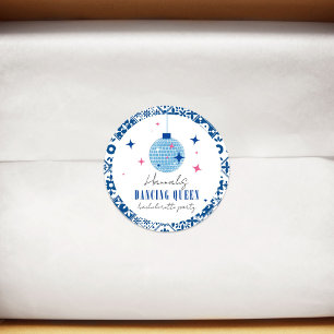 Queen greek Musical Disco Bacheloretto Runder Aufkleber