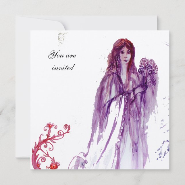 QUEEN GUINEVERE, Champagne Metallic Einladung (Vorderseite)