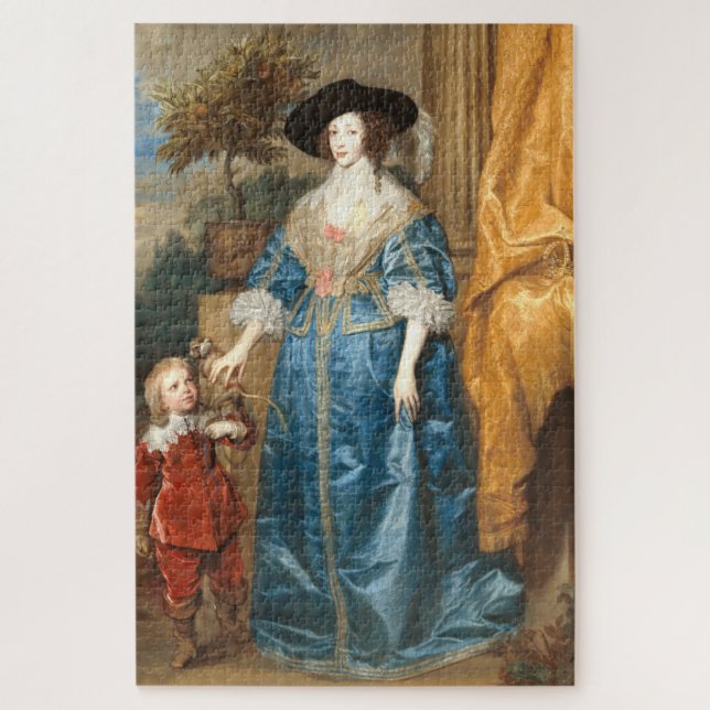 Queen Henrietta Maria, van Dyck Art Jigsaw Puzzle (Vertikal)