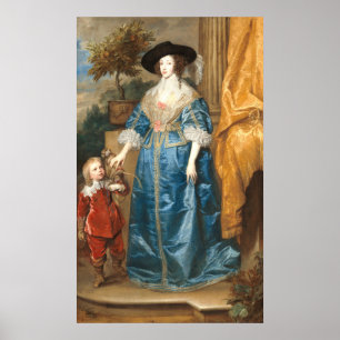 Queen Henrietta Maria - van Dyck Fine Art Poster