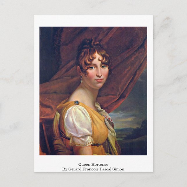 Queen Hortense by Gerard Francois Pascal Simon Postkarte (Vorderseite)