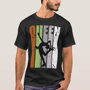Queen Ice Skaten Geburtstagsfeier Silhouette Frisc T-Shirt