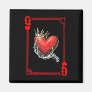 Queen King Of Hearts Spielkarten Paar passend  Magnet