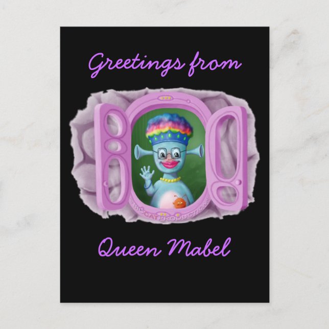 Queen Mabel & Cedric Postkarte (Vorderseite)