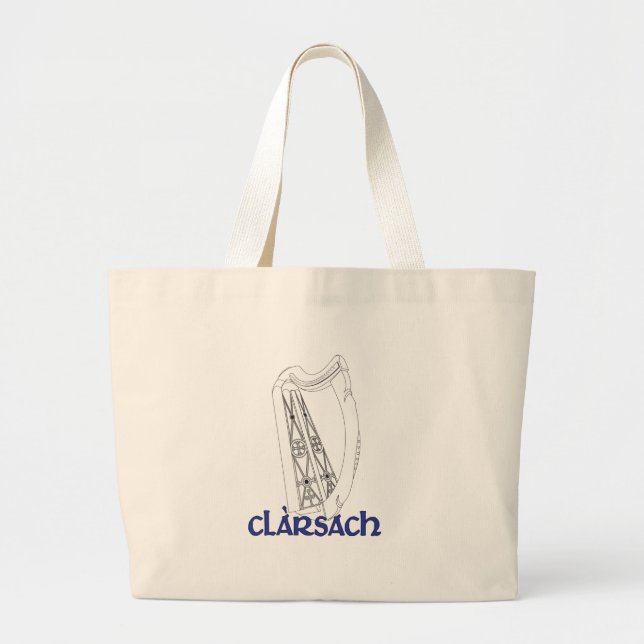 Queen Mary Clarsach Jumbo Stoffbeutel (Vorne)