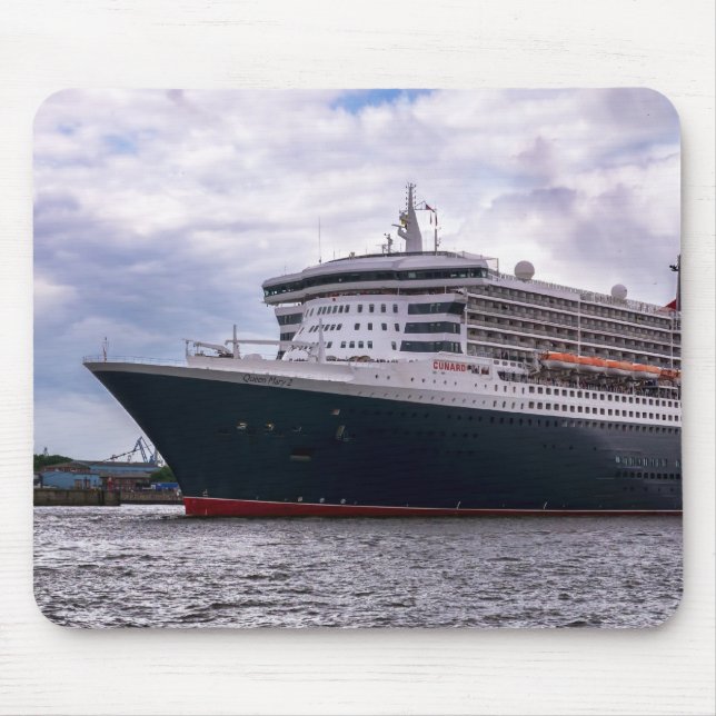 Queen Mary im Hafeneinlauf Mousepad (Vorne)
