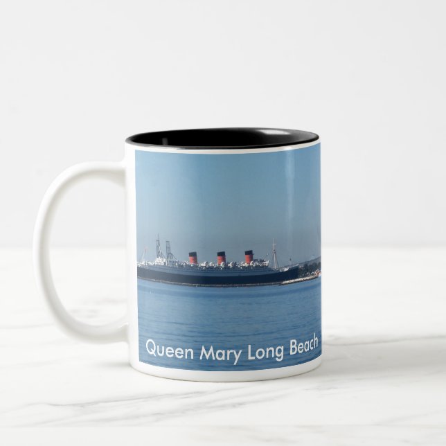 Queen Mary Long Beach Zweifarbige Tasse (Links)